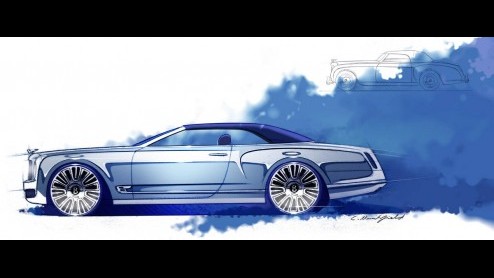 Met het zomerse weer van vandaag is het goed om te weten dat Bentley-liefhebbers met een gevulde portemonnee kunnen gaan sparen. De Britten hebben namelijk schetsen vrijgegeven van de Mulsanne Cabriol
