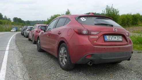 Reisverslag Dag 6 van Mazda Route 3 in Hiroshima to Frankfurter Challenger Tour 2013. Het afscheid nadert. Wij zijn ongeschonden gebleven en de auto ook, maar dat geldt niet voor elke Mazda3...