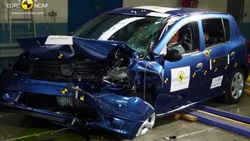 EuroNCAP test Dacia Sandero, Nissan Evalia, Chevrolet Trax en Renault Captur