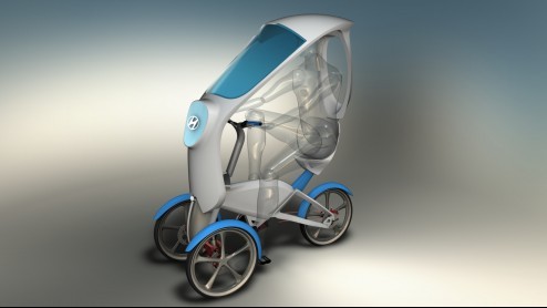 Autofabrikanten zijn steeds vaker in de weer met elektrische scooters. Na smart en MINI heeft Hyundai nu de ECCOV in Genve staan.