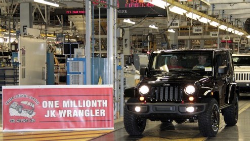 Jeep heeft de eenmiljoenste Wrangler geproduceerd in de Chrysler Groups Toledo Assembly Complex in Ohio. En dat een kleine acht jaar na de opening van de productiefaciliteit.