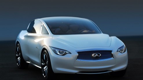 Infiniti ziet in haar line-up ruimte voor een kleiner model. Een voorproefje daarvan zien we in Genve, waar de Etherea nu helemaal officieel is. Met hybridetechniek en een carrosserie met crossovertr