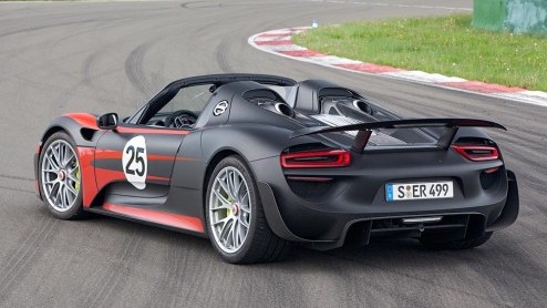 Porsche 918 Spyder specificaties bekend. 887 pk en 800 Nm voor 1640 kg. Prijskaartje 780.450 euro. En 14% bijtellng....