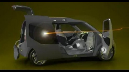 Renault heeft - zoals beloofd - een nieuwe conceptcar onthuld; Frendzy. Hij (of zij?) is groen, ruimtelijk en geschikt voor werk en familie. De Fransen noemen dat een gespleten persoonlijkheid. En dat
