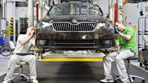 Skoda fabriek in Kvasiny is gemoderniseerd voor de vernieuwde Skoda Superb die eind deze maand bij de dealer staat.