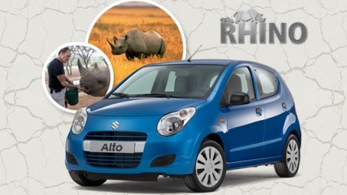 Suzuki zet een speciale uitvoering van de Alto in de online verkoop. De Alto Rhino kost rijklaar 9999 euro met drie jaar gratis onderhoud en mobiliteitsservice.