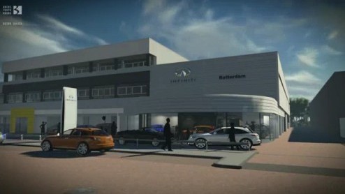 De plannen van de nieuwe Infiniti-importeur krijgen vorm. In september openen drie nieuwe Infiniti Centers de deuren in Nederland. De dealerlocatie in Zaltbommel gaat de rol van flagshipstore vervulle