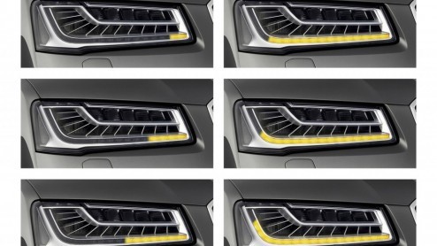 Audi presenteert een intutieve richtingaanwijzer in de vernieuwde A8.