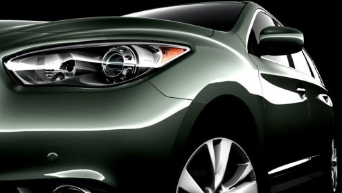 Infiniti stuurt een teaser de wereld rond. Het gaat om een eerste stukje van de JX Concept, een zevenpersoons crossover, die waarschijnlijk ons continent niet zal bereiken.