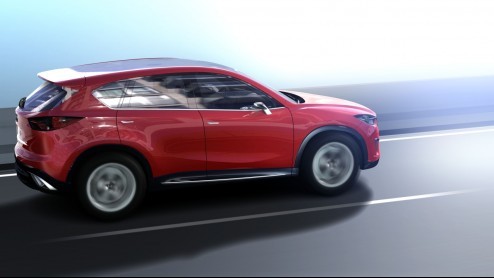Tijdens de Autosalon presenteert Mazda de wereldpremire van een compacte crossover. De Mazda Minagi concept car belichaamt als compacte crossover Mazdas nieuwe SkyActiv technologien en de nieuwe Ko