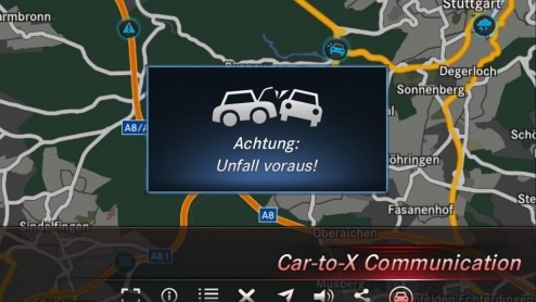 Mercedes Car-to-X techniek ook als retrofit. Eind dit jaar worden de eerste modellen uitgerust met Car-to-X.