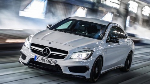 Mercedes-Benz CLA ook als 45 AMG. Met 360 pk en vierwielaandrijving. Leuk!