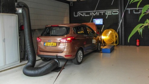 Duurtest Ford B-MAX 1.0 Ecoboost Titanium, deel 1. Met de driecilinder op de vermogenstestbank.