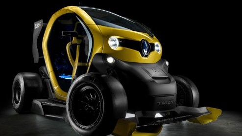 De Twizy Renault Sport F1 vormt de schakel tussen F1-techniek en seriegeproduceerde autos en beschikt over een heus KERS-systeem.
