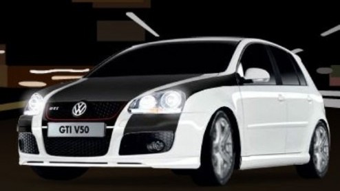 Terwijl we in Europa onze zinnen zetten op de nieuwe Golf VI GTI, presenteert Volkswagen in Azi de Golf GTI V50. Het is een tot 250 pk opgepepte versie op basis van de Golf VI GTI, getooid in een zwa
