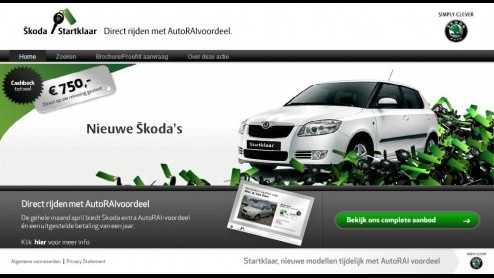 Skoda biedt ter gelegenheid van de AutoRAI de mogelijkheid om extra snel met een nieuwe Skoda te gaan rijden. Via een speciale website kan een favoriet 'startklaar' exemplaar worden uitgezocht. Verder