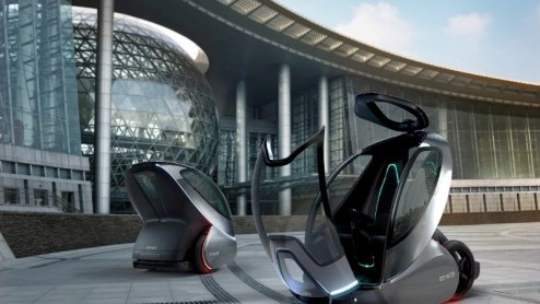 Het heeft vier wielen en brengt je van A naar B. Maar of dit een auto is? General Motors en haar strategische partner SAIC hebben een nieuw voertuigconcept voor individuele, stedelijke mobiliteit voor