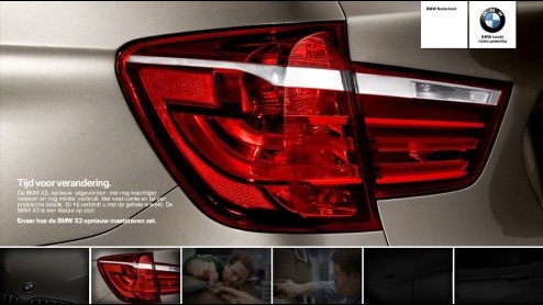 Na de nieuwe X1 en vernieuwde X5 is het nu de beurt aan BMWs X3. De 'middelste' van de Beierse X-familie werd gesignaleerd in de Verenigde Staten met minder camouflage dan voorheen. Tijd voor een nie