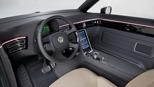 Volkswagen introduceert in 2013 zijn eerste elektrisch aangedreven auto. De Duitsers zijn er bijna klaar voor en hebben zelfs aan een elektrische taxi met handige snufjes gedacht. Ze noemen m de Mila