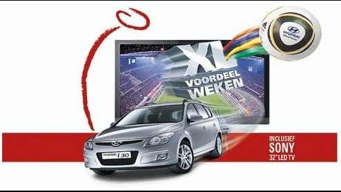 Hyundai pakt als Official Partner graag groots uit tijdens het WK voetbal en kondigt alvast XL actiemodellen aan. Wie tot eind juni in de markt is voor een nieuwe i10, i20 of i30 kan rekenen op extra 