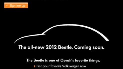 Waar kan Volkswagen nou beter een schim van de nieuwe generatie Beetle presenteren als..in de Oprah Winfrey Show. De talk show host zegde op een ludieke manier al haar publiek een exemplaar van het n