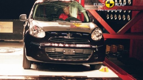 Het begint langzamerhand een beetje standaard te worden. Vijfsterrenregen bij de EuroNCAP botsproef. Veel nieuwkomers hebben inmiddels de crashtest met glans doorstaan, waarbij Ford, Mini, Audi, Opel