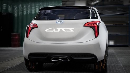 Met de Curb heeft Hyundai ook nog een studiemodel in de spotlights van Detroit staan. De compacte Urban Activity Vehicle komt uit de koker van het California Design Center van Hyundai en is bedoeld 