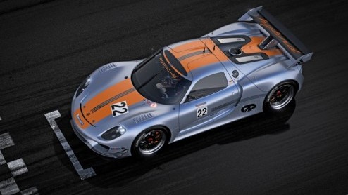 Dit is de coup met middenmotor waar Porsche het al een tijdje over heeft; de Porsche 918 RSR. Een spectaculaire samensmelting van de 911 GT3 R Hybrid met het design van de 918 Spyder die eerder dit j