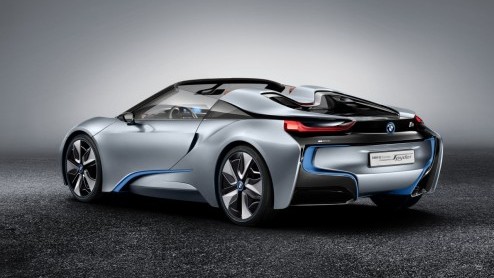 BMW onthult de BMW i8 Concept Spyder. Na de BMW i3 Concept en de BMW i8 Concept het derde studiemodel van BMW i. De hightech open tweezitter beleeft op 23 april op de Beijing Motor Show zijn wereldpre