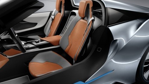 BMW onthult de BMW i8 Concept Spyder. Na de BMW i3 Concept en de BMW i8 Concept het derde studiemodel van BMW i. De hightech open tweezitter beleeft op 23 april op de Beijing Motor Show zijn wereldpre