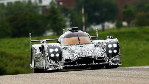 Porsche LMP1 klaar voor 24 uur van Le Mans in 2014.