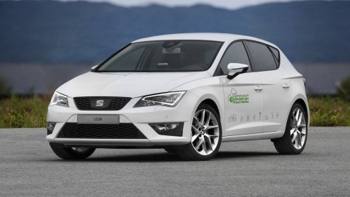 Seat Leon Plug-in hybride prototype klaar voor EV-project 'Verde' in Spanje.
