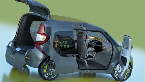 Op de komende IAA in Frankfurt laat Renault deze Frendzy concept-car zien, een auto die volgens de Franse fabrikant zowel voor het werk (als mobiel kantoor) en voor het gezin inzetbaar is.