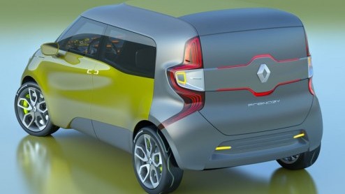 Op de komende IAA in Frankfurt laat Renault deze Frendzy concept-car zien, een auto die volgens de Franse fabrikant zowel voor het werk (als mobiel kantoor) en voor het gezin inzetbaar is.