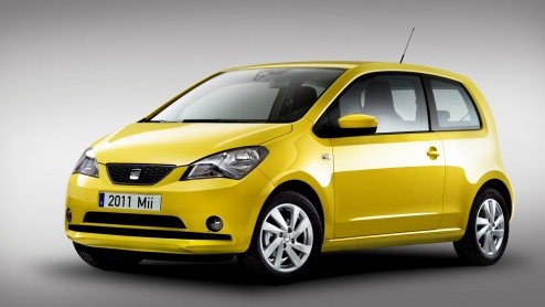 Hola! Dit is de Seat Mii  het drielingbroertje van de Volkswagen Up en Skoda Citigo. De Spaanse stadsauto komt in eigen land nog dit jaar op de markt; de rest van Europa is in 2012 aan de beurt.