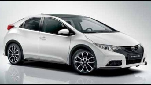 Om de nieuwe Honda Civic extra opvallend in de showroom te zetten heeft de importeur het Silverstone pakket bedacht. Hierbij wordt de nieuwe vijfdeurs extra sportief gepresenteerd, inclusief striping 