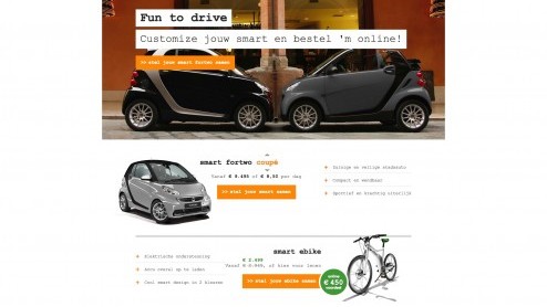 Smart fortwo of smart e-bike online kopen via mijnsmart.nl vernieuwd.