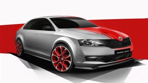 Skoda Rapid Sport naar Worthersee in Oostenrijk.