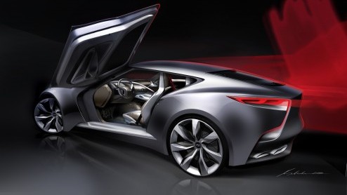 Hyundai presenteert HND-9 sportcoupe als studiemodel in Seoul.