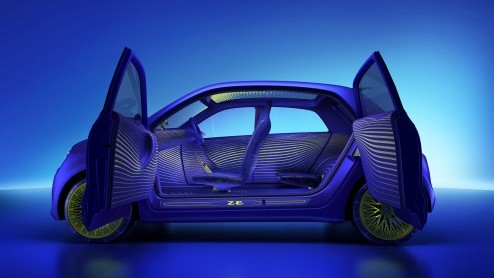 Renault Twin'Z Concept is studiemodel van klein, kek en innovatief elektrische stadsauto.