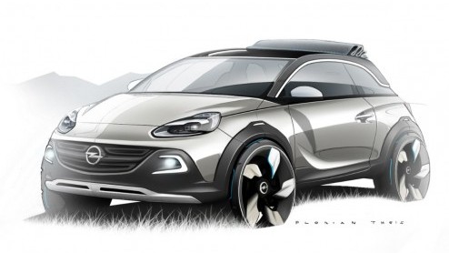 Opel Adam Cabriolet als ROCKS Concept naar Autosalon van Geneve