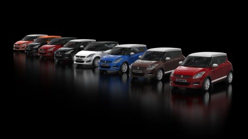 Na de introductie van de Alto Cityline van gisteren introduceert Suzuki alweer een actiemodel, de Swift Colorline. Dankzij kleur accenten is die nieuwe Swift niet te missen.