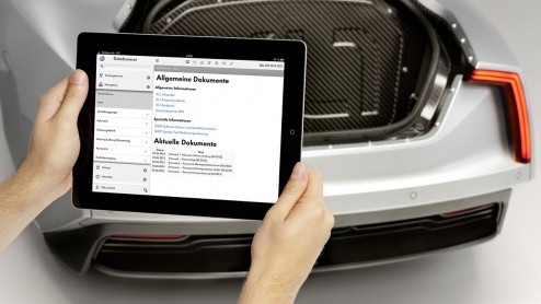 VW heeft de Tabley ontdekt om het hun monteurs makkelijker te maken.