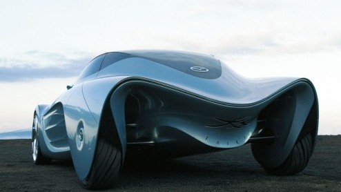 Dat is even schrikken. Een wel heel extreme Mazda concept; de Taiki. Dit studiemodel is te zien op de Tokyo Motor Show en vertegenwoordigt een sportauto met natuurlijke vormen, voorzien van een rotati