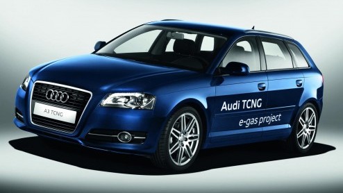 Audi gaat naast de ontwikkeling van hybridemodellen een zijstraat bewandelen; die van e-gas. In 2013 moet die stap leiden tot een productie van TCNG-motoren, onder meer gemonteerd in de A3 TCNG.