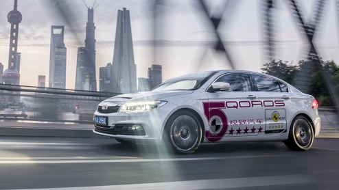 De Chinese Qoros 3 Sedan behaalt vijf sterren score in EuroNCAP botsproef.