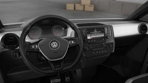De Volkswagen e-Co-Motion is een elektrisch aangedreven bedrijfswagen met modulair accuconcept.